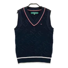 サイズ：M TOMMY HILFIGER GOLF トミー ヒルフィガーゴルフ  Vネック ニットベスト  ネイビー系 [240101340844] ゴルフウェア レディース ストスト