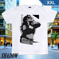 GENJU XXLサイズ イラスティック　都会的　グラフィック メンズ 美人 Tシャツ 半袖 Don't tie me down. 