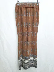 ◇ EGOIST エゴイスト 総柄 フレア パンツ サイズ1 ブラウン マルチ レディース P  【1406110019588】