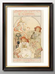 ♦️超メルカリ市協賛　ミュシャ　バラ　美術品　大型絵画　ア-ト　インテリア　額縁 2026年最新】ミュシャ展 額縁の人気アイテム - メルカリ