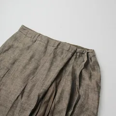 pas de calais パドカレ リネン 切替ラップスカート 38/カーキ ボトムス【2400013222570】のサムネイル