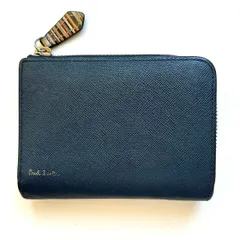 ✨️美品 ポールスミス 長財布 ジップストローグレイン2 マルチストライプ 紺色 極美品✨ポールスミス 長財布 ジップストローグレイン2 ラウンド