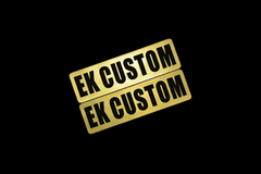 EEE-806-1 EK CUSTOM 金黒 アクリル2層 ステッカー 三菱 EKカスタム B11W カスタム 前期 後期 2枚1セット