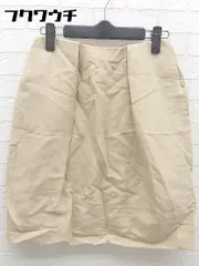 ◇ BALLSEY ボールジィ TOMORROWLAND バックジップ ミニ 台形 スカート サイズ34 ベージュ レディース 【中古】 【1002800936359】