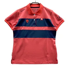 サイズ：L LE COQ GOLF ルコックゴルフ  半袖ポロシャツ ロゴ刺繍  レッド系 [240101535892] ゴルフウェア レディース ストスト