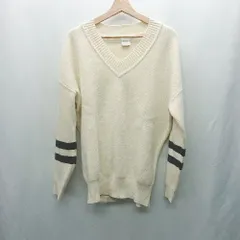 ◇ ⊇ Spick & Span スピック＆スパン Vネック 長袖 ニット セーター サイズF アイボリー レディース E  【1410290074176】