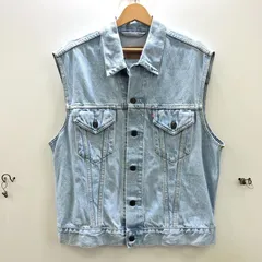 Levi's リーバイス ユーロリーバイス 70401 02 デニムベスト デニムジャケット ベスト 90's ITALY製 メンズ XL 90年代 ライトブルー