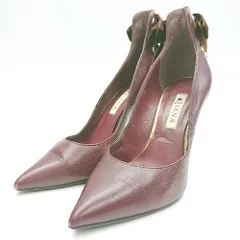 ◇ ⊇ DIANA ダイアナ リボン装飾 パンプス サイズ23 ボルドー ブラウン レディース E  【1501230030694】