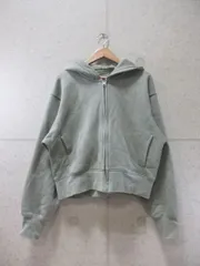 無印良品 スウェットフルジップパーカ 長袖 内側フリース 無地 グリーン Sサイズ BB2PMA4S