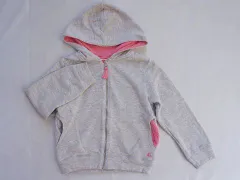 プチバトー petit bateau アウトレット 子供服 女の子 5歳 約 100cm 110cm 長袖 ジップアップ パーカー グレー 春 秋 ★3 トップス ガールズ 女児 キッズ 【中古】 ユーズド リサイクル 古着 子ども服 こども