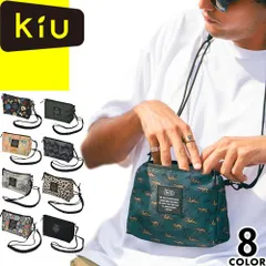 kiu キウ バッグ ショルダーバッグ サコッシュ パラコードサコッシュポーチ K362 レディース メンズ 撥水 防水 小さめ アウトドア 斜めがけ かっこいい 軽量 ブランド 黒 ブラック レオパード