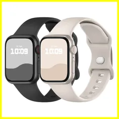 コンパチブル Apple Watch バンド 41mm 40mm 38mm 42mm アップルウォッチ バンド シリコン製 スポーツバンド iwatch Series 10/9/8/7/SE/6/5/4/3/2/1 交換ベルト 通気 柔らかい 防水 耐衝撃 男