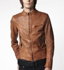 Backlash ドイツカーフ製品染シングルレザーライダース黄S - メルカリ