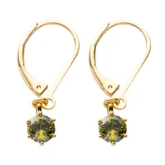 【8月 × ゴールド】[Cream dot. クリームドット公式]フック 金属アレルギー ニッケルフリー 揺れる 誕生月カラー 誕生月色 キュービックジルコニア 一粒ビジュー 大人