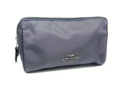 ■美品■ COACH コーチ ナイロン ポーチ メイクポーチ 化粧ポーチ マルチケース  レディース グレー系 DJ6657