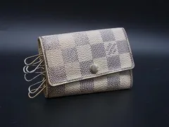 LOUIS VUITTON ルイヴィトン N61745 ダミエ アズール ミュルティクレ6 6連 キーケース 鍵入れ レディース アイボリー系 DI7855