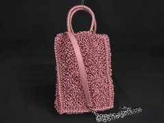 ■極美品■ ANTEPRIMA アンテプリマ ワイヤーバッグ PVCワイヤー チェーン 2WAY ショルダー ハンドバッグ ミニバッグ ピンク系 BM6835