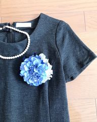 爽やかブルーのダリアcorsage
