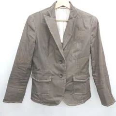 ◇ Θ NEW YORKER 無地 長袖 テーラードジャケット サイズ13AR ブラウン系 レディース E  【1506300027215】