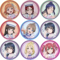 【中古】バッジ・ピンズ 全9種セット 丸型缶バッジ 「ラブライブ!サンシャイン!! Aqours 5th Anniversary LoveLive!～LET’S GO WONDER TRIP～」 ガチャガチャ景品