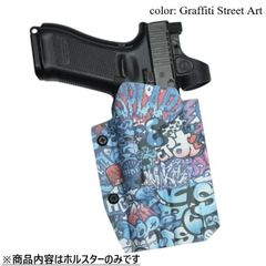国内製造品 六七五 Glock 17 19 X300U ライト 専用 カイデックスホルスター 右用 Graffiti Street Art柄