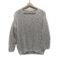 ANAYI(アナイ) 長袖セーター サイズ38 M レディース - アイボリー×ライトブルー×マルチ Vネック