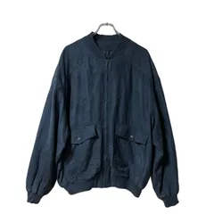 90s  MA1 ブルゾン ジャケット  ネイビー フェイク スエード   古着 ヴィンテージ  ミリタリー