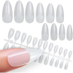 ネイルチップ スキニーオーバル 240枚 10サイズ 付け爪 ロング 長さだし クリア 透明 セルフネイル ジェルネイル サンディング済み きらきらぷんぷん丸 NTIP-005