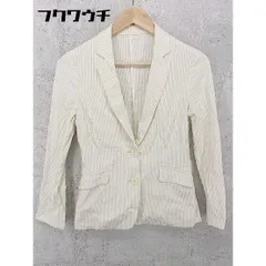 ◇ Demi-Luxe BEAMS デミルクス ビームス ストライプ テーラード ジャケット サイズ36 クリーム レディース 【中古】 【1002801635152】のサムネイル