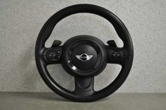 ステアリング ホイール ハンドル パドルシフト ステアリングスイッチ ホーンパット付 レザー  (ZC16) MINI ミニクーパー クロスオーバー R60 右H 前期 30024566 03 s020061C
