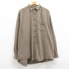 XL/古着 アメリカンイーグル 長袖 ブランド シャツ メンズ 大きいサイズ 茶他 ブラウン チェック 24nov15 中古 トップス