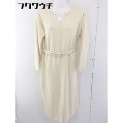 ◇　◎ Simplicite シンプリシテェ Vネック　スリット 長袖 ロング ワンピース アイボリー レディース  【中古】 【1108100000704】