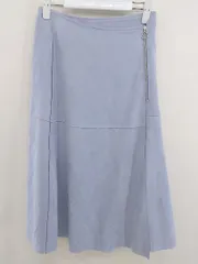 ◇ N. Natural Beauty Basic スエード調 膝下丈 フレア スカート サイズM パープル系 レディース  【中古】 【1206300004710】