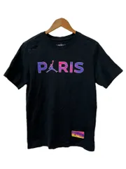 NIKE (ナイキ) JORDAN PARIS ジョーダン パリサンジェルマン ロゴプリント パッチ付き Tシャツ 半袖 cz0802-010 M ブラック メンズ/006