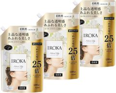 フレアフレグランス IROKA 柔軟剤 香水のように上質で透明感あふれる香り ネイキッドリリーの香り 1200mlx3袋