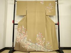 平和屋着物○道行コート 暈し染め ロング丈 正絹 逸品 AAAU0224np  