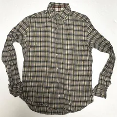 PS Paul Smith  ピーエス ポールスミス ボタンダウン チェックシャツ S ネルシャツ  グレー シワ加工 PP-WR-42837