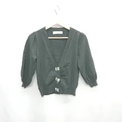 ◇ ⊇ 31 Sons de mode トランテアン ソン ドゥ モード 長袖 カーディガン サイズ36 ブラック レディース E  【1502180042508】