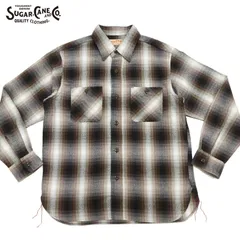 シュガーケーン 長袖シャツ SC29561 メンズ ツイルチェック 長袖 ワークシャツ ネルシャツ Sugar Cane 138 ブラウン