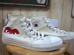 ◆CONVERSE × PLAY COMME des GARCONS　コムデギャルソン チャックテイラー　ハイカットスニーカー US8.5（JPN27㎝）◆