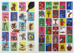 【中古】クリアファイル トム＆ジェリー＆タフィー(コマ割り) クリアファイルセット(2枚組) 「Happyくじ トムとジェリー TOM and JERRY FUNNY ART」 D賞