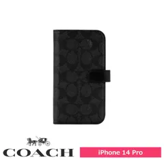 Coach iPhoneケース　iPhone 14 Pro  Folio Case - Signature C Black  コーチスマホケース