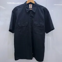 Dickies/ディッキーズ ワークシャツ 無地 ポケットシャツ 半袖 シャツ ボタンダウン HONDURAS製 メンズ M ブラック