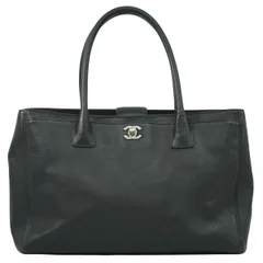 本物 シャネル CHANEL ココマーク エグゼクティブ トートバッグ ハンドバッグ レザー ブラック Executive バッグ 中古【フォロー割】