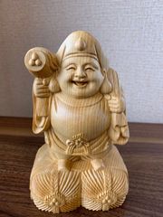 木彫り 大黒天 置物 縁起物 - メルカリ
