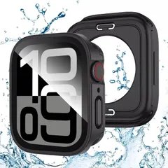 アクセサリー(Series Watch Watch Apple Apple 3D直角エッジデザイン高タッチ感度 PC素材 耐衝撃 全面保護 1046mmブラック) 46mm/42mm 10 Series 一体型 強化ガラスフィルム アップルウォッチ保護ケース