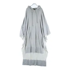 MM6 Maison Margiela (エムエムシックスメゾンマルジェラ) バックロゴプリントプルオーバースウェットパーカーコンチョ ワンピース グレー S32GU0066