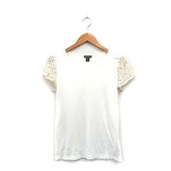 エディーバウアー EDDIE BAUER カットソー Tシャツ レース袖 半袖 コットン PS アイボリー 白 /KT4のサムネイル