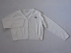 ファミリア familiar アウトレット 子供服 女の子 120cm 長袖 薄手 カーディガン 白 透かし 春 夏 ★2 トップス ガールズ 女児 キッズ 【中古】 ユーズド リサイクル こども