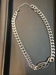 【diesel】シルバー チェーンネックレス Dx1433 美品 DX1433 ネックレス｜シルバー｜メンズ｜DIESEL